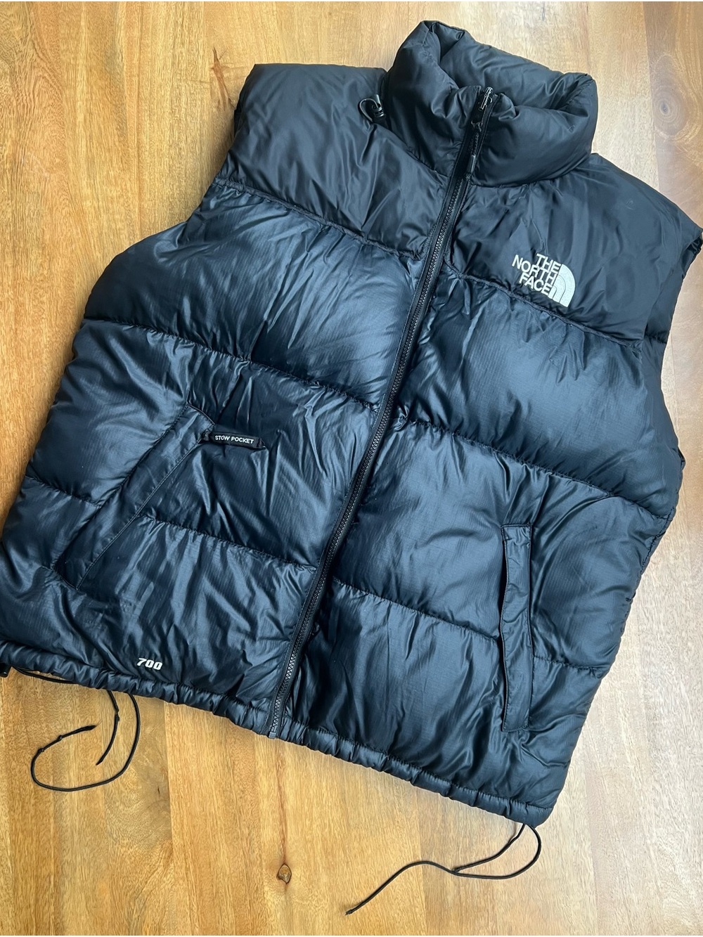 The North Face 700 Fill Down Puffer Vest Black XL Hooded